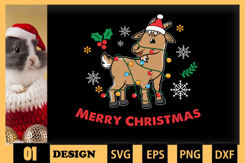 goat-christmas-lights-svg