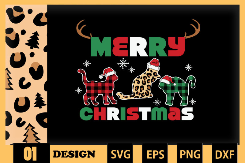 merry-christmas-plaid-leopard-cat-x-mas