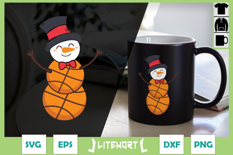 basketball-christmas-snowman-cute