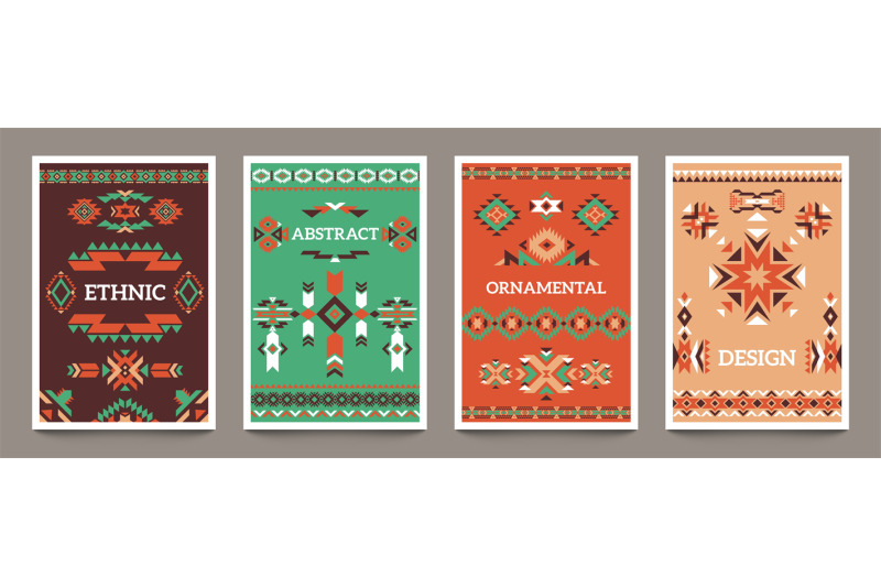 aztec-geometric-posters-ethnic-mexican-tribe-ornament-ancient-indian