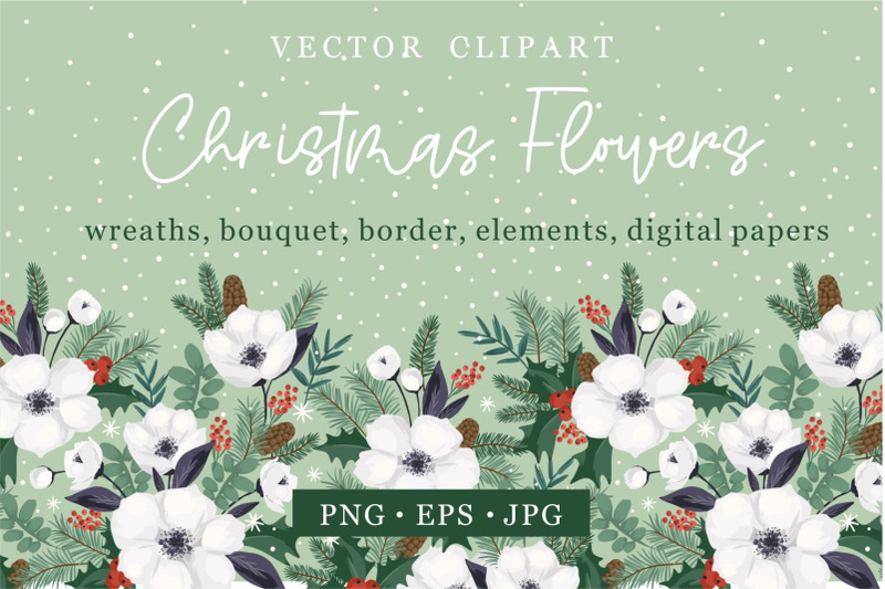 christmas-flowers-vector-clipart