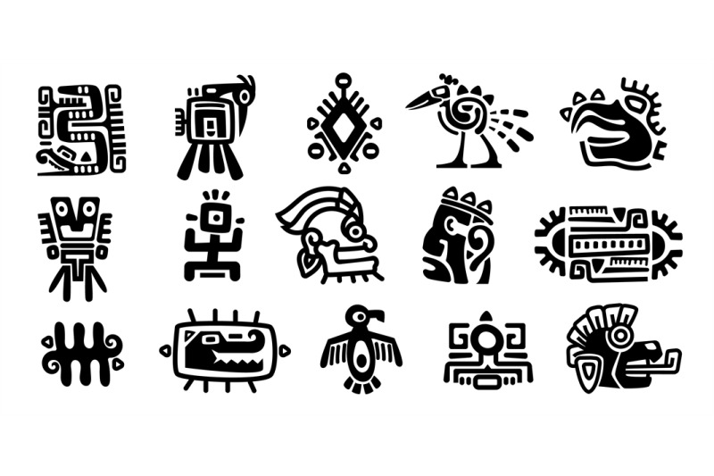 mayan-symbols-ancient-civilization-religious-totem-characters-monoch