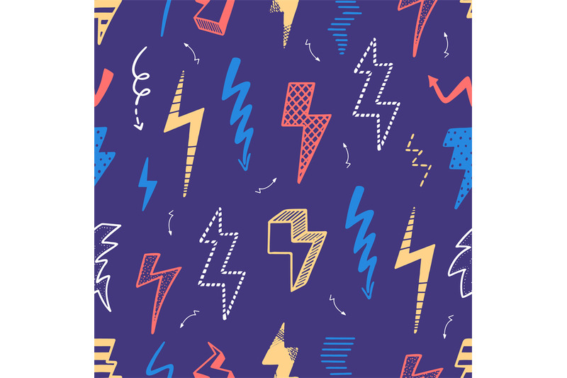 doodle-lightning-seamless-pattern-sketch-thunder-lights-girlish-prin