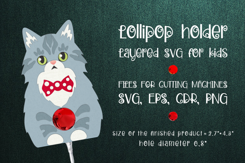 norwegian-forest-cat-christmas-lollipop-holder-template