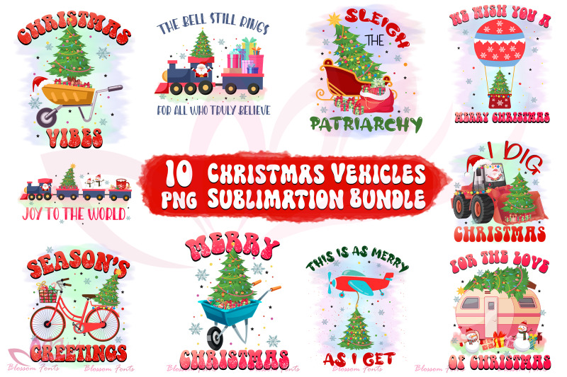 christmas-vehicles-sublimation-bundle