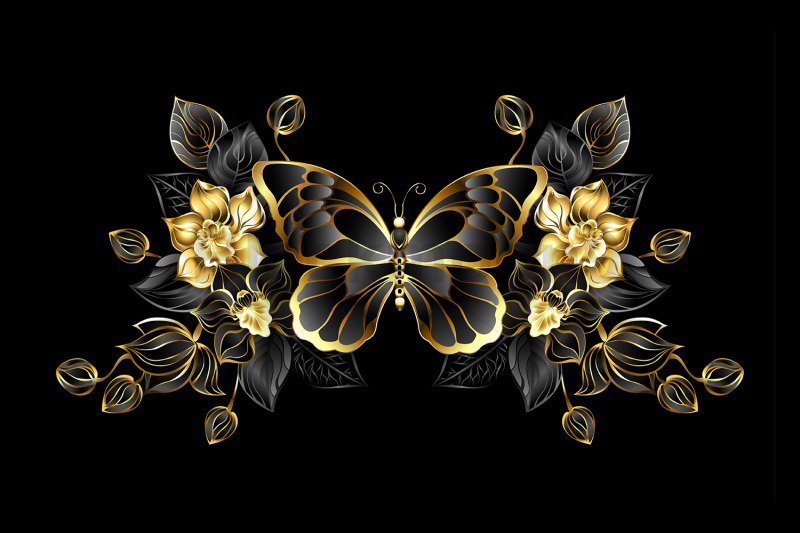 jewelry-butterfly-with-black-orchids