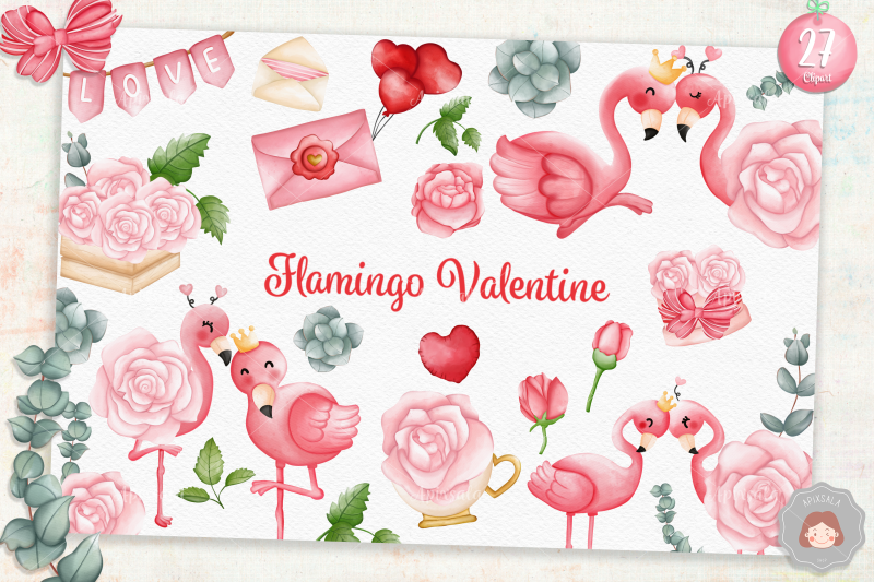 watercolor-flamingo-valentine-and-rose-valentine-illustration-bundle