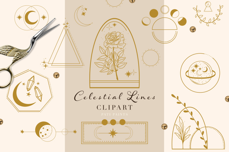 celestial-lines-clipart-line-art-vector-set