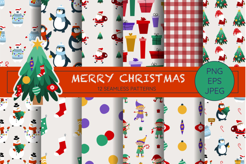 merry-christmas-seamless-patterns