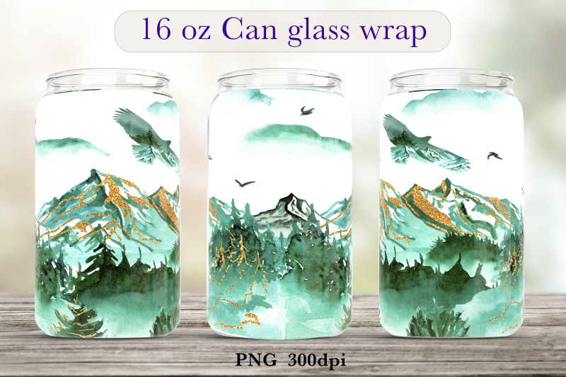 mountain-landscape-glass-can-wrap-animal-sublimation-png-design