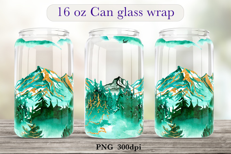 mountain-landscape-glass-can-wrap-animal-sublimation-png-design