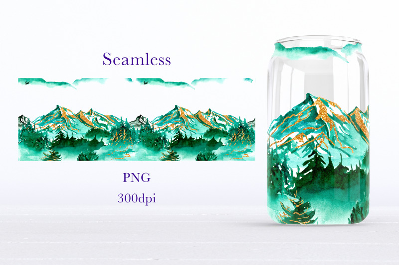 mountain-landscape-glass-can-wrap-animal-sublimation-png-design