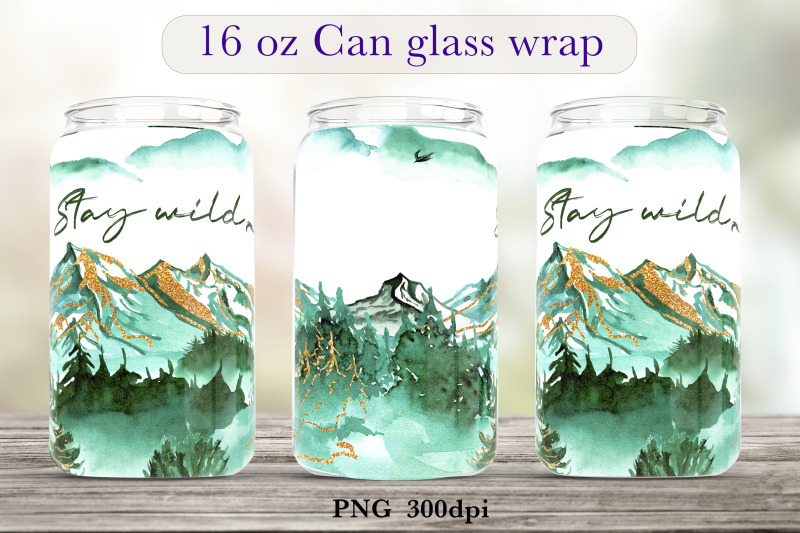 mountain-landscape-glass-can-wrap-animal-sublimation-png-design