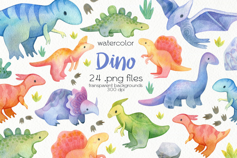 watercolor-dinosaurs-clipart-png-files