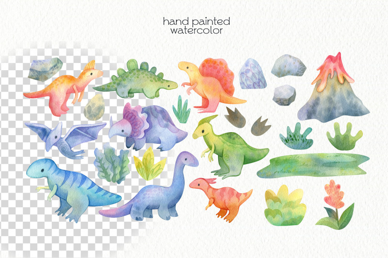 watercolor-dinosaurs-clipart-png-files