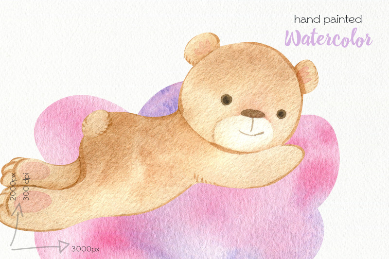 watercolor-pink-baby-bear-clipart-png-files