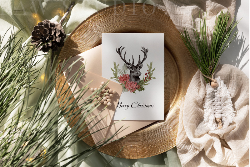 christmas-arrangement-xmas-deer-bouquets-winter-floral-clipart