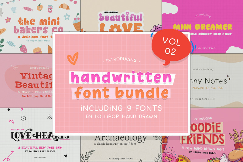 the-handwritten-font-bundle-vol-02-handwritten-fonts-handwriting