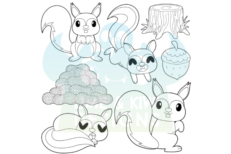 squirrels-digital-stamps-lime-and-kiwi-designs