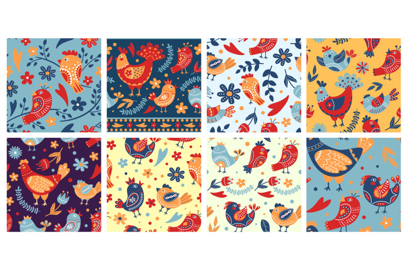 folk-birds-patterns-ethnic-flowers-ornament-colorful-folklore-bird-a