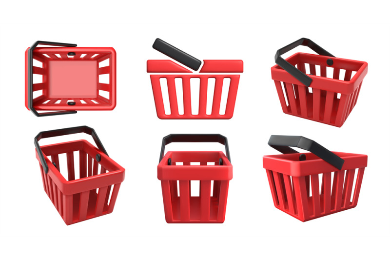 shopping-basket-empty-shopping-cart-with-handle-supermarket-shopping