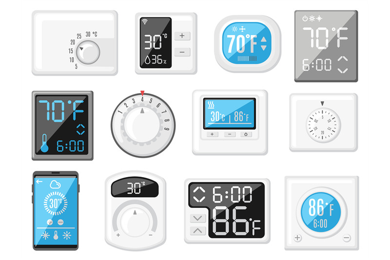 cartoon-thermostat-smart-home-heating-and-cooling-controller-thermom