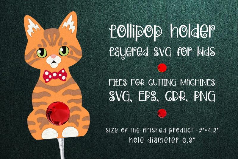 ginger-tabby-cat-christmas-lollipop-holder-template