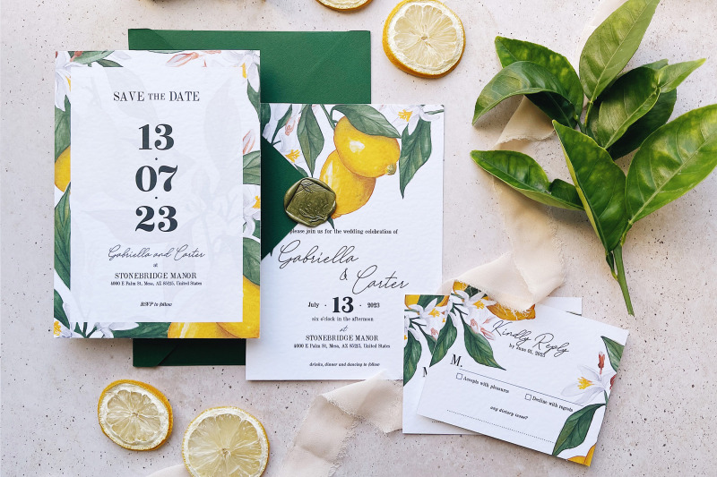 lemon-watercolor-wedding-invitation-suite