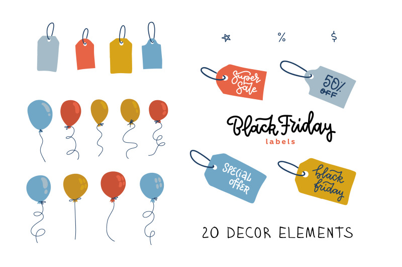 black-friday-shoppers-clipart-set