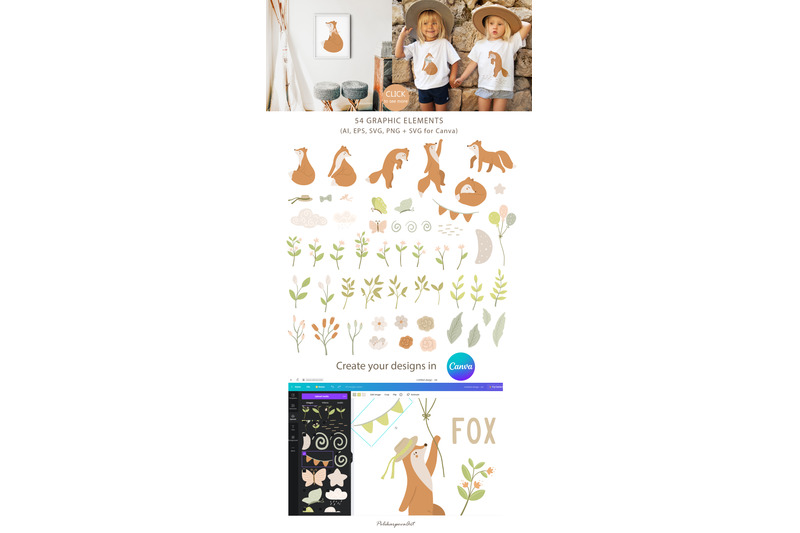 miss-fox-clipart-amp-seamless-patterns
