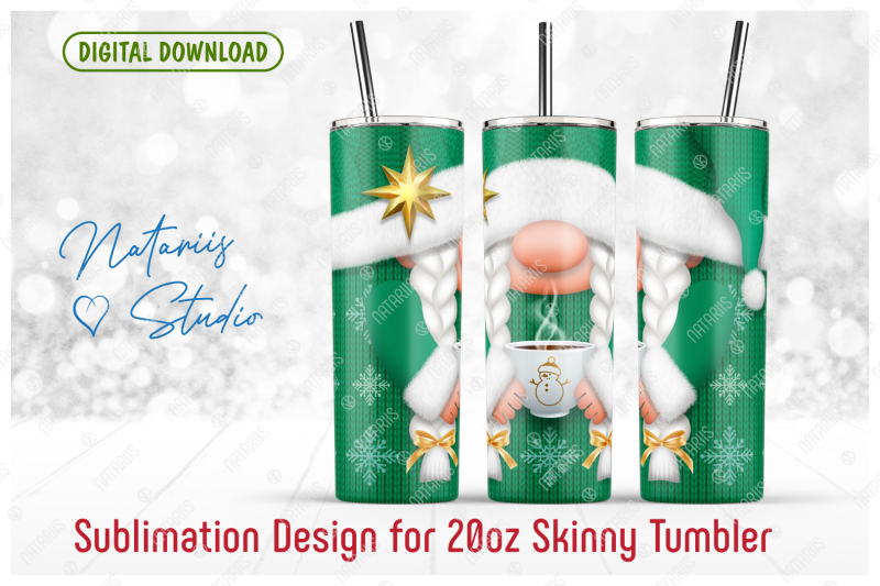 cute-christmas-gnome-20oz-skinny-tumbler