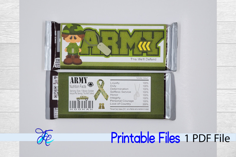 army-girl-candy-bar-wrapper