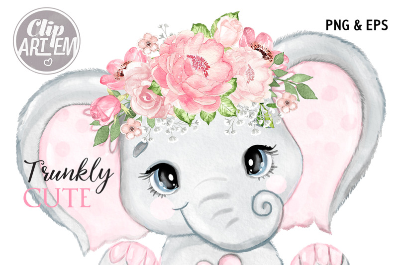 floral-biush-girl-elephant-flowers-watercolor-png-vector