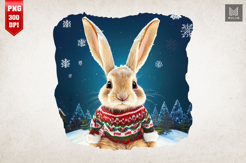 cute-rabbit-in-christmas-sweater