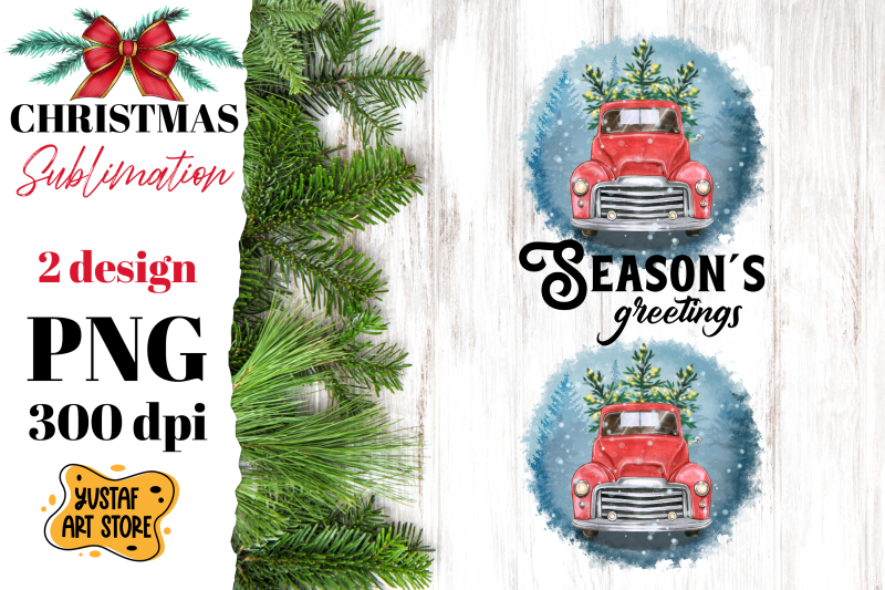 season-039-s-greetings-truck-and-christmas-tree-sublimation-png