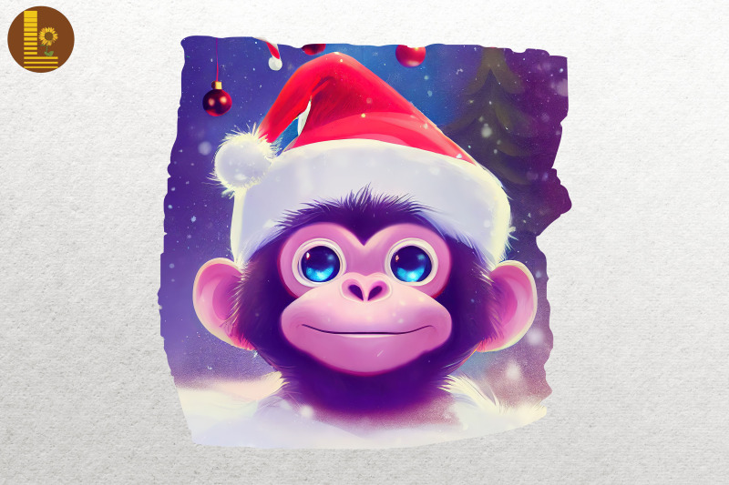 super-cute-monkey-happy-christmas