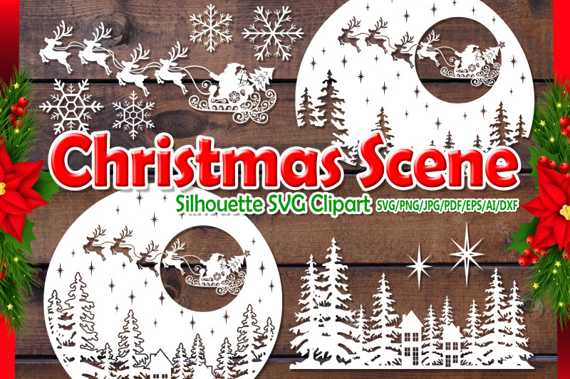 christmas-scene-builder-svg-clipart-set