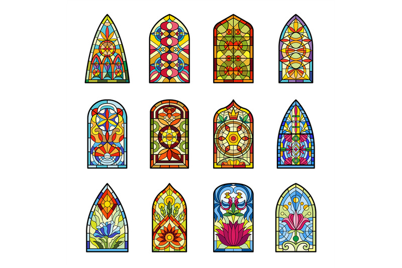 stained-glass-decorative-colored-windows-from-vintage-church-building