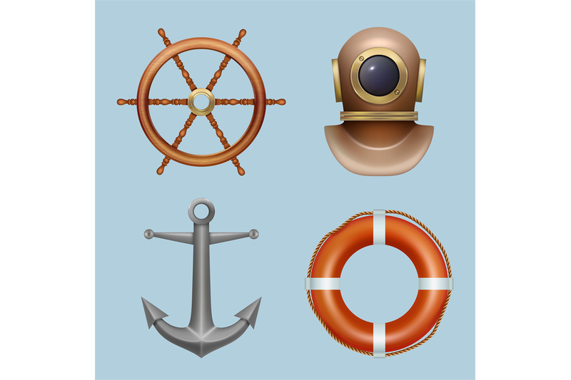 marine-realistic-space-suit-lifebuoy-anchor-steering-wheel-diving-oce