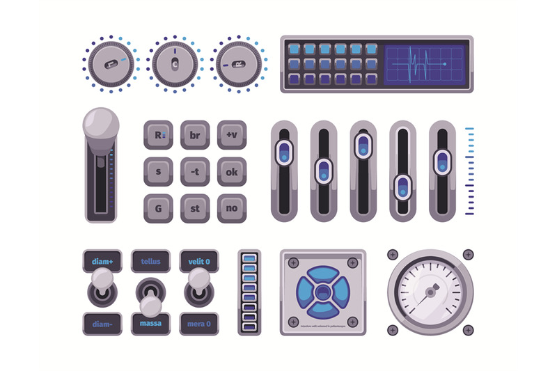 control-panels-ui-elements-buttons-checkboxes-switch-dots-electric-me