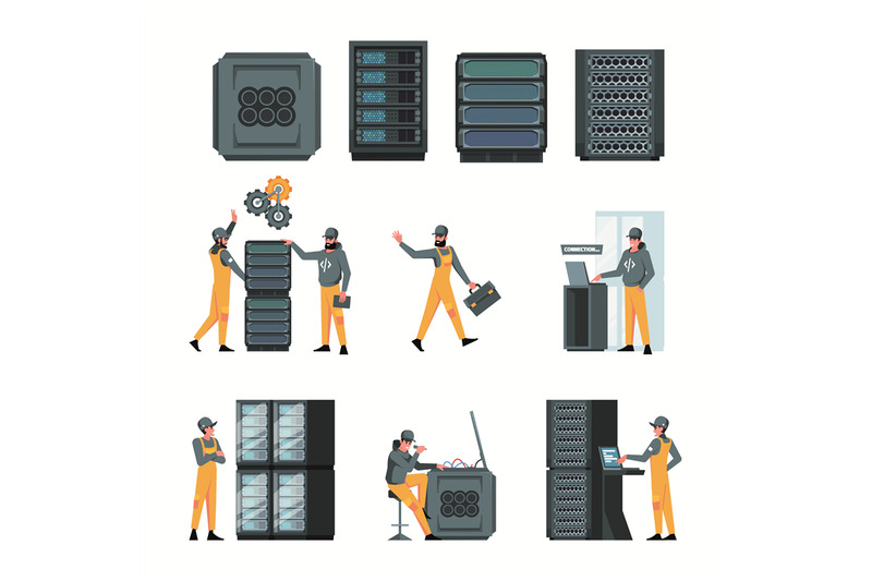 datacenter-workers-workers-repairing-servers-web-engineers-garish-vec