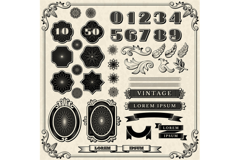 financial-ornaments-vintage-fonts-frames-numbers-for-print-money-desi