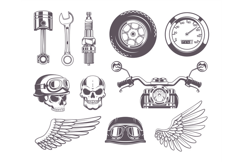 motorcycle-badges-traveling-moto-labels-for-bikers-club-choppers-skul