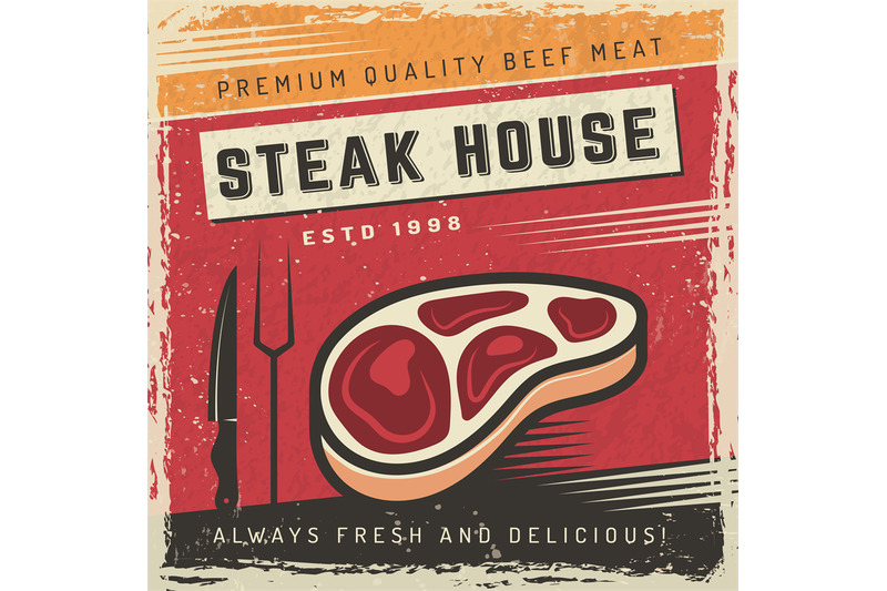 meat-poster-steakhouse-placard-with-place-for-text-restaurant-poster