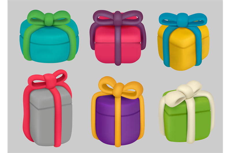 gift-boxes-little-plasticine-present-closed-containers-with-ribbons-d