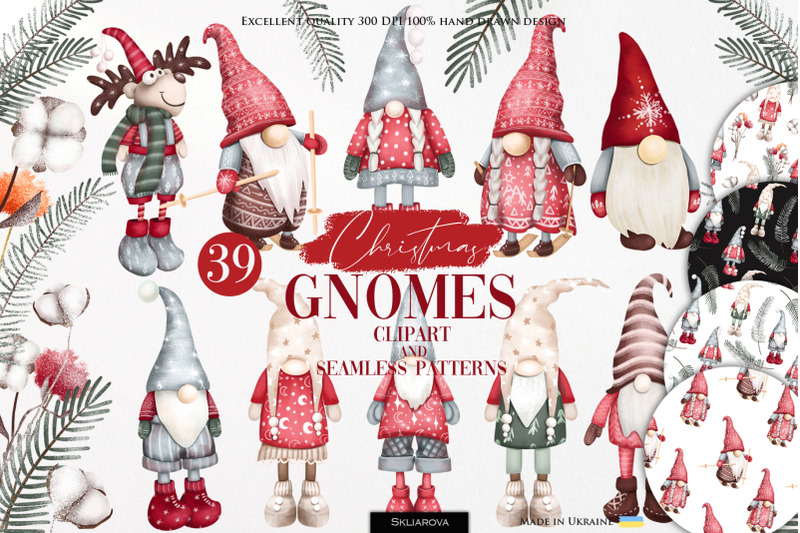 christmas-gnomes-clipart-and-seamless-patterns