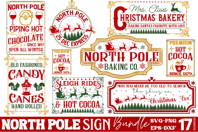 vintage-north-pole-sign-svg-bundle