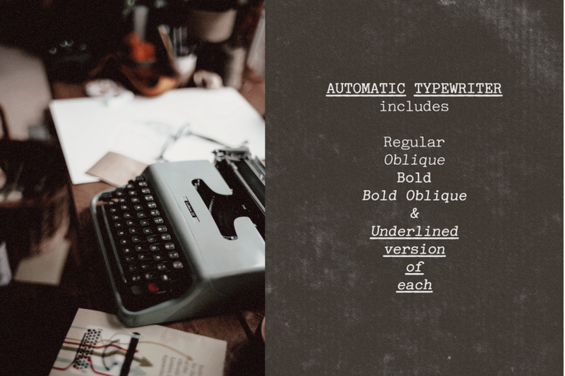 automatic-typewriter-font-and-extras