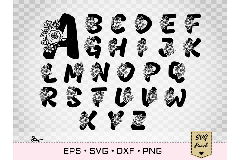 floral-alphabet-svg-set