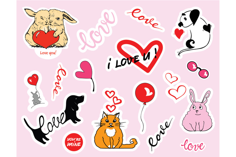 GIFTED LINE: Valentine's Puppies and Kittens Stickers – Sticker Stash Outlet